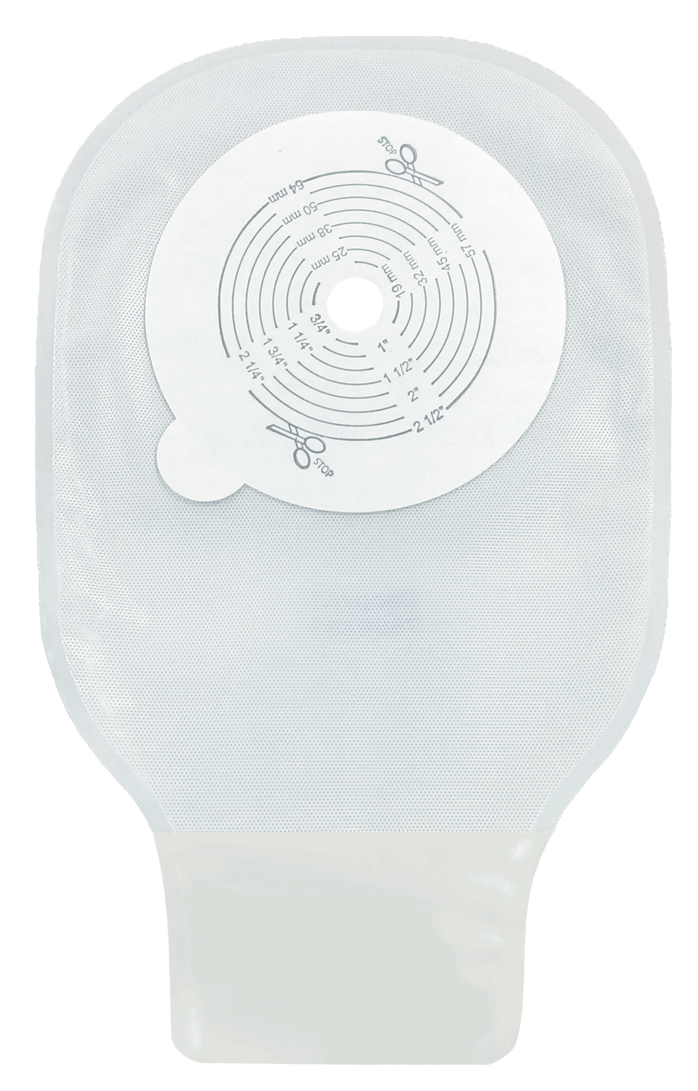 Securi-T USA 9" 1-Piece Drainable Pouch Transparent Cut-to-Fit (10 Soft Closures 1 Curved Tail Closure) EI7609002