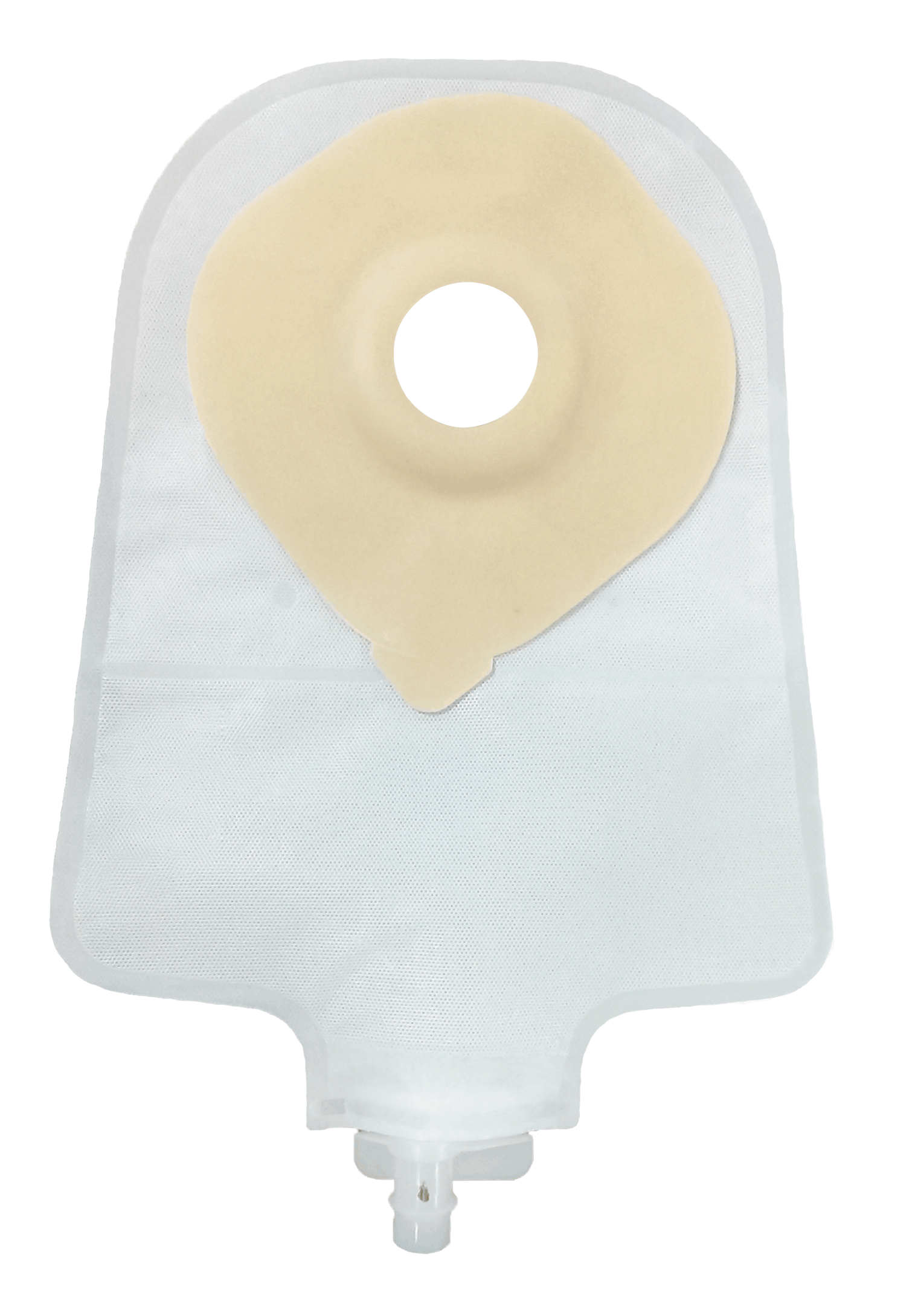 Securi-T USA 9" 1-Piece Urinary Pouch Convex Pre-Cut 1-1/8" Transparent Flip-Flow Valve (includes 10 caps 1 Night Adapter) EI7610298