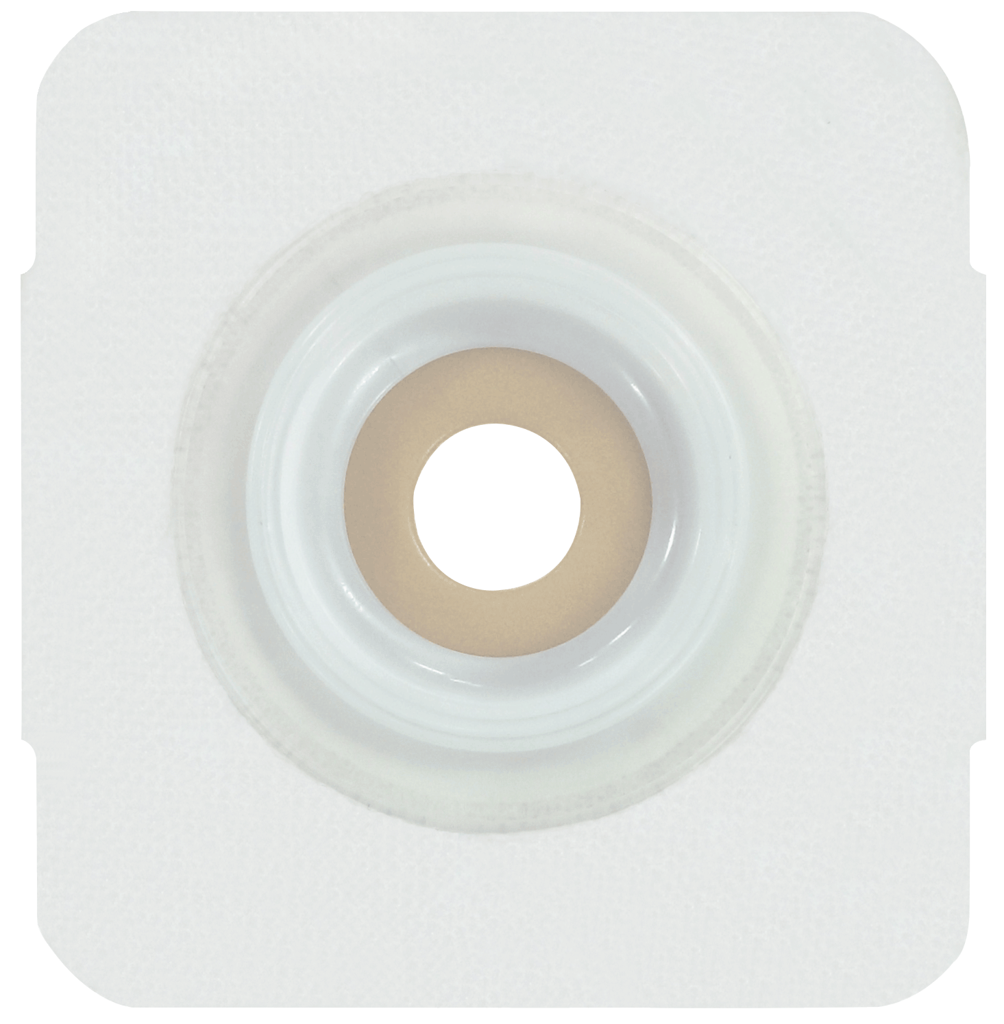 Securi-T USA Extended Wear Convex Pre-Cut 3/4" Wafer White Tape Collar (4" x 4") EI7819134