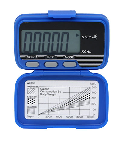Baseline Standard Pedometer, Step, Distance & Calorie, Includes Strap FAB121955