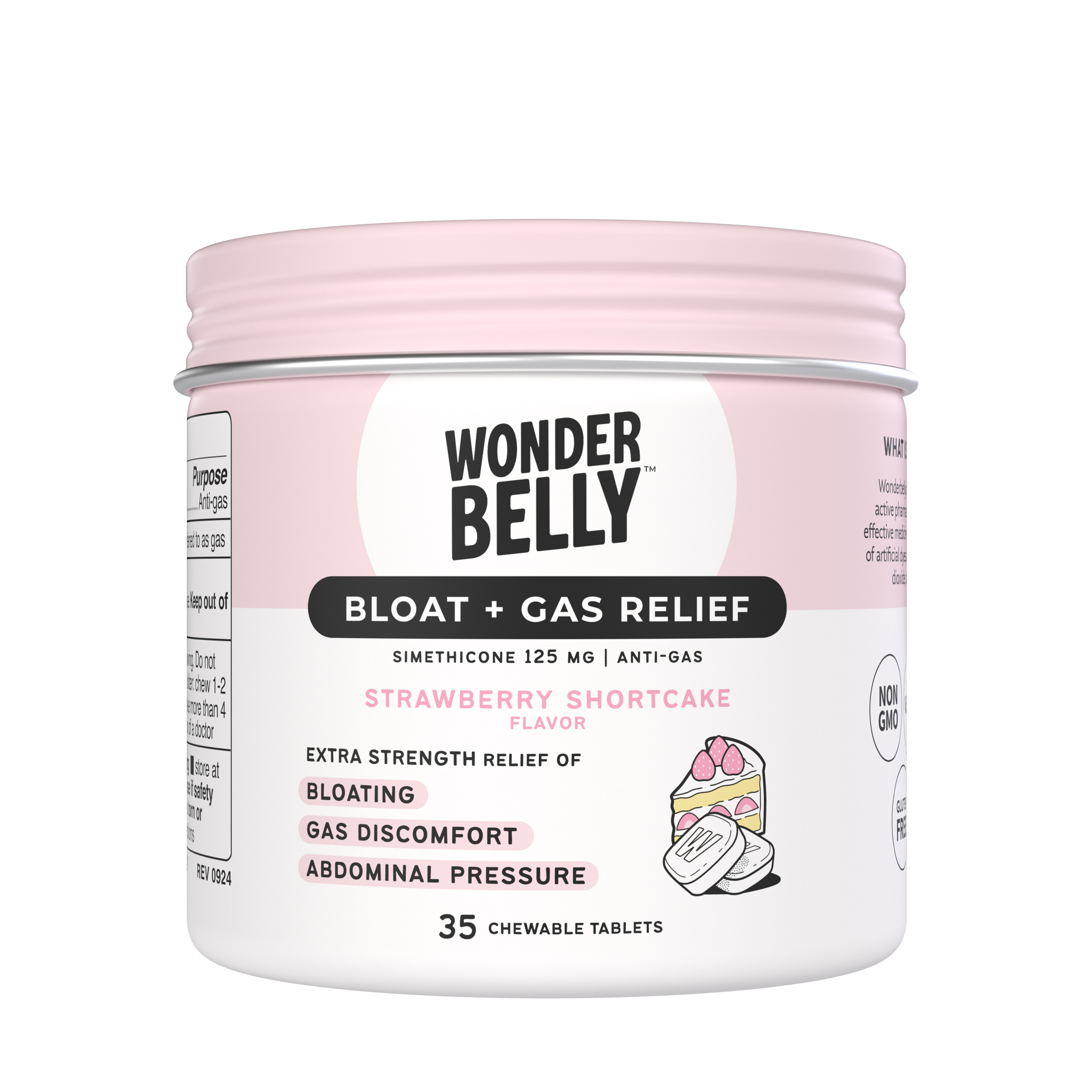 Wonderbelly Bloat Gas, Strawberry Shortcake, 35ct GCO83924942