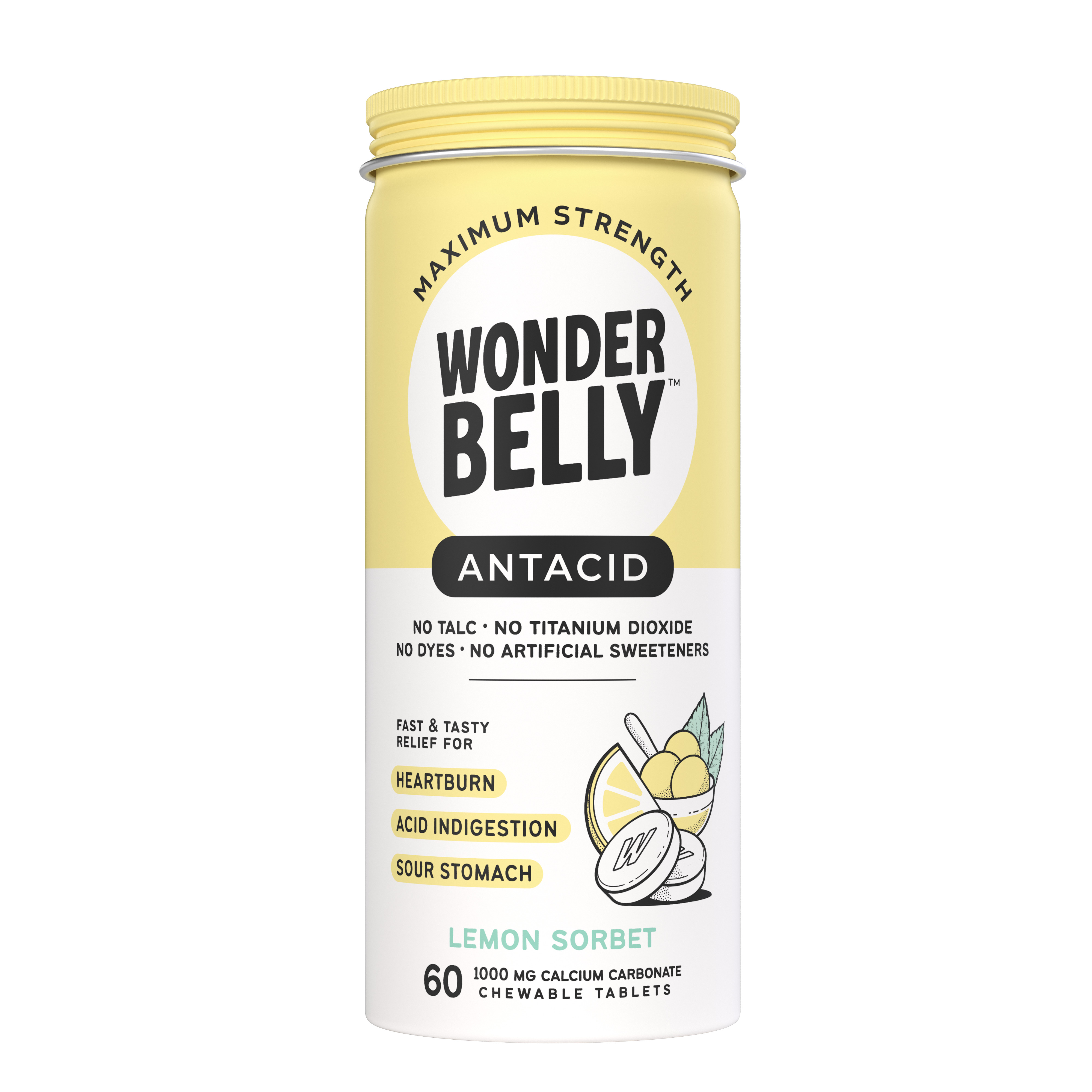 Wonderbelly Antacid, Lemon Sorbet, 60ct GCO83924958