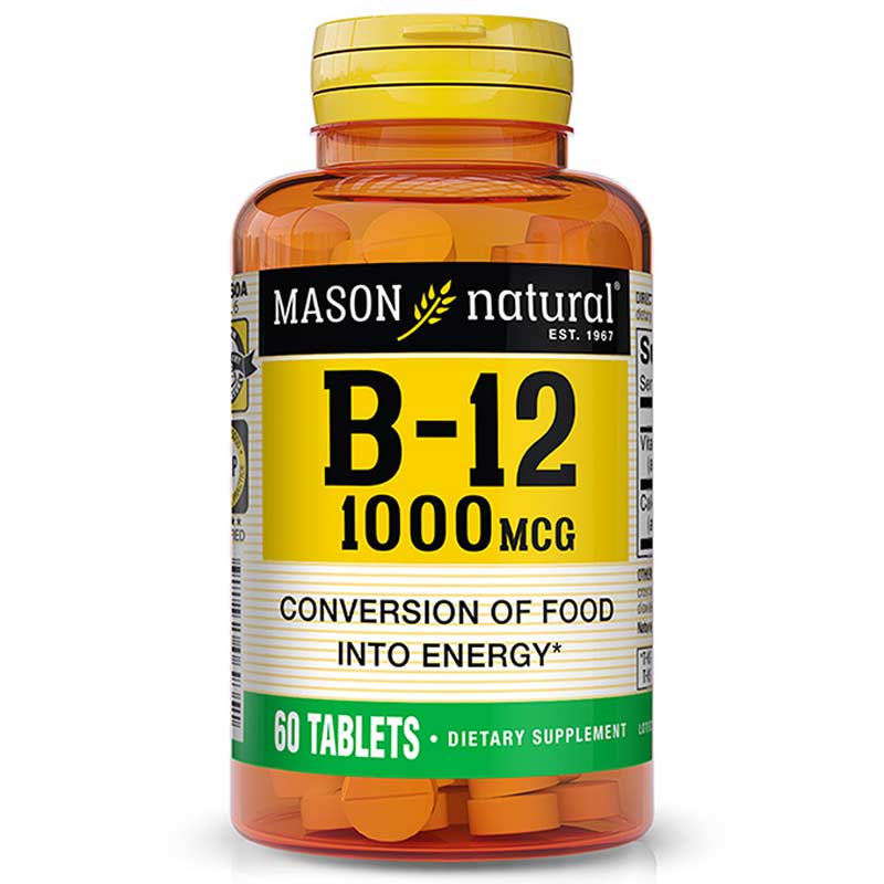 Mason Natural B-12, 1000mg, 60 Tablets GQ69360A