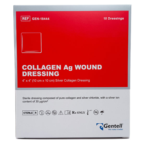 Gentell Collagen Ag Silver Wound Dressing, 4" x 4" GTLGEN18444