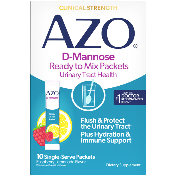 Azo D-Mannose Urinary Health Drink, Raspberry Lemonade, 10 Packets IYIE76057001