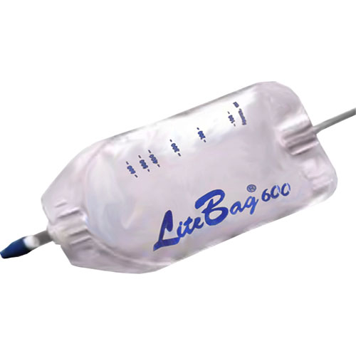 Litebag Gravity Drainage Bag, 600Ml 20" Tubing LB13000061