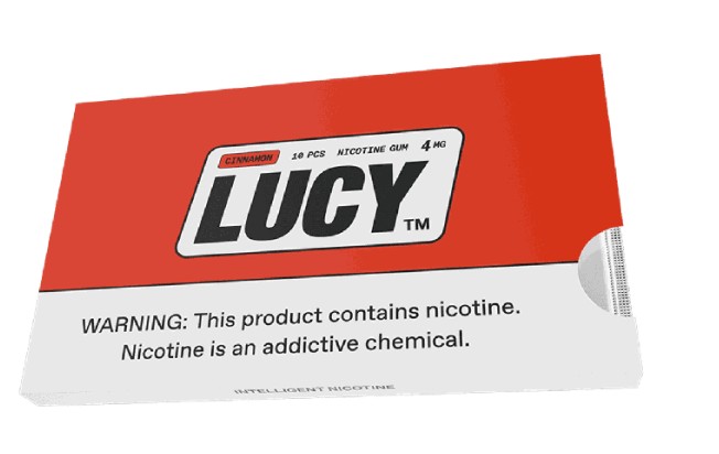 Lucy Nicotine Gum, Cinnamon, 4 mg, 10 ct - REPLACES LGICN10PK4MG LGILG120X4MGCNUS