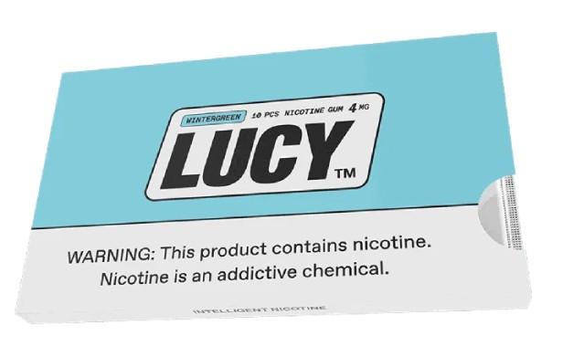 Lucy Nicotine Gum, Wintergreen, 4 mg, 10 ct - REPLACES LGIMT10PK4MG LGILG120X4MGWTUS