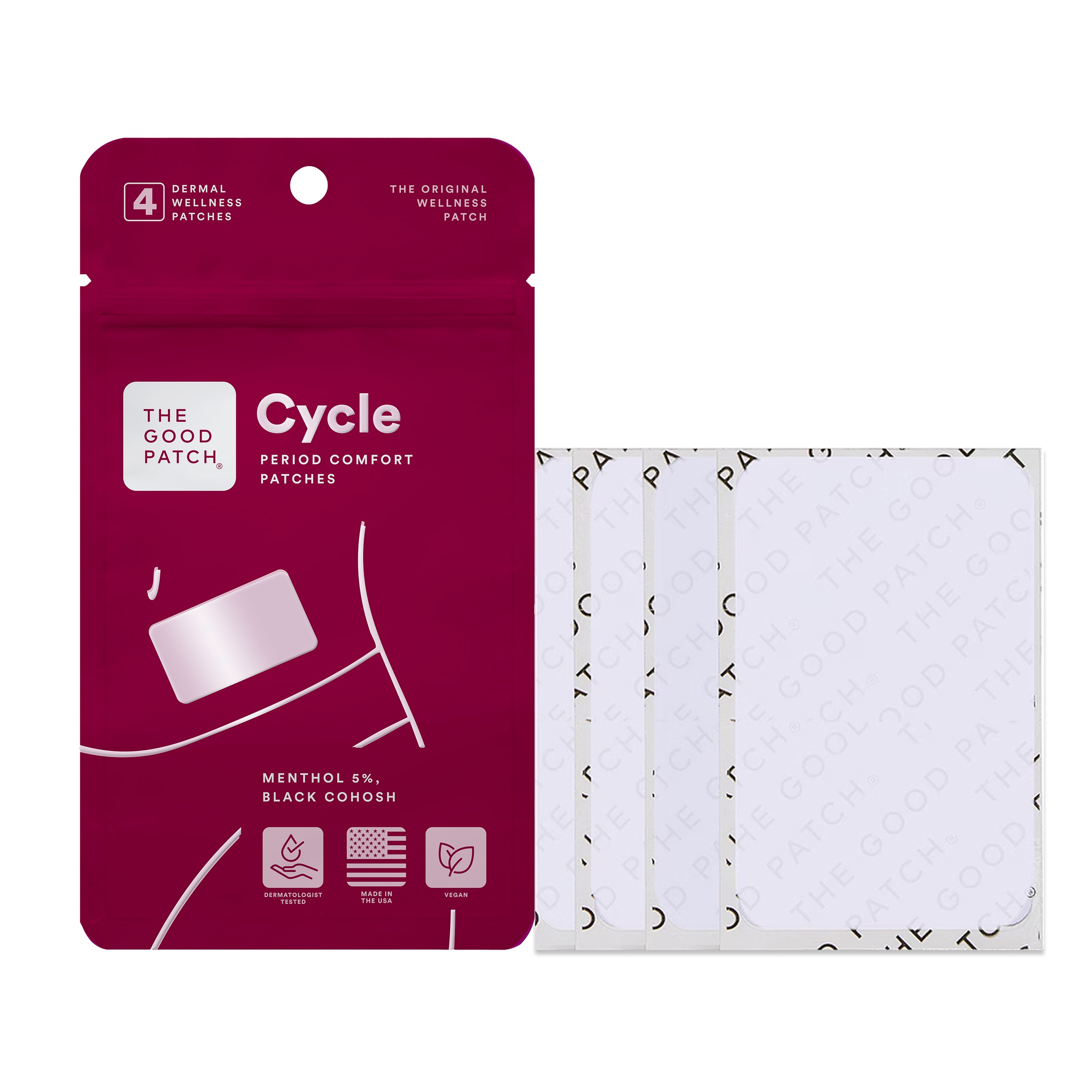 The Good Patch Cycle Wellness Patch,  4 ct LMDTGPPPPCYF