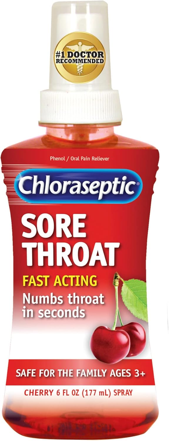 Chloraseptic Sore Throat Spray, Cherry, 6oz - REPLACES MEL678112100733 MEL678112000750