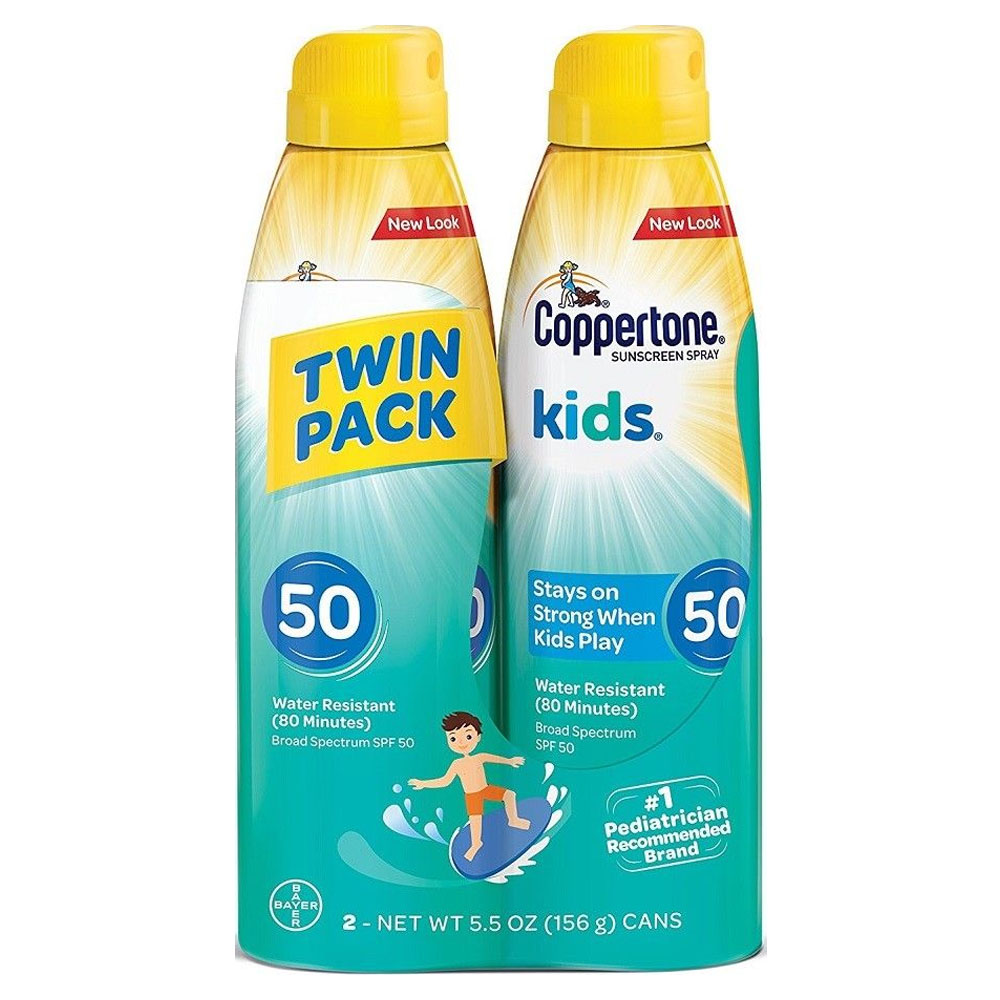Coppertone Kids C Spray Twin Pack SPF 50, 2 - 5.5 oz MER041100572882