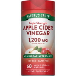 Nature's Truth Apple Cider Vinegar, Quick Release Capsules, 1200 mg, 60 ct PIPNT2411