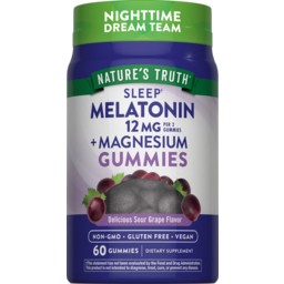 Nature's Truth Melatonin 12mg + Magnesium, 60 Gummies PIPNT27022