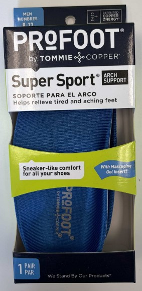 Profoot Care Super Sport Arch Support, Mens, Pair - REPLACES PRF326603 PRF22012