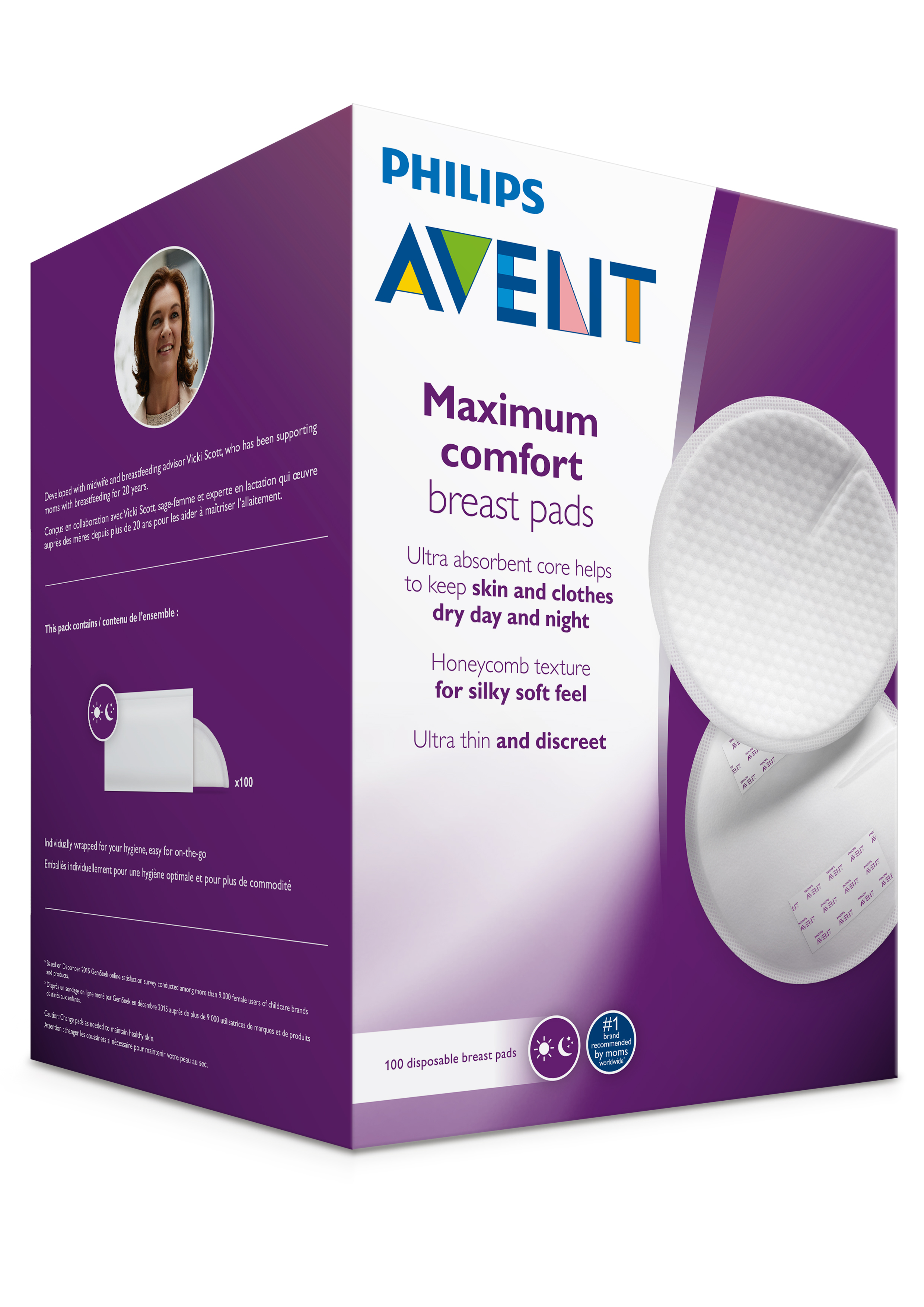 Philips Avent Maximum Comfort Disposable Breast Pads 100 ct RESCF25413