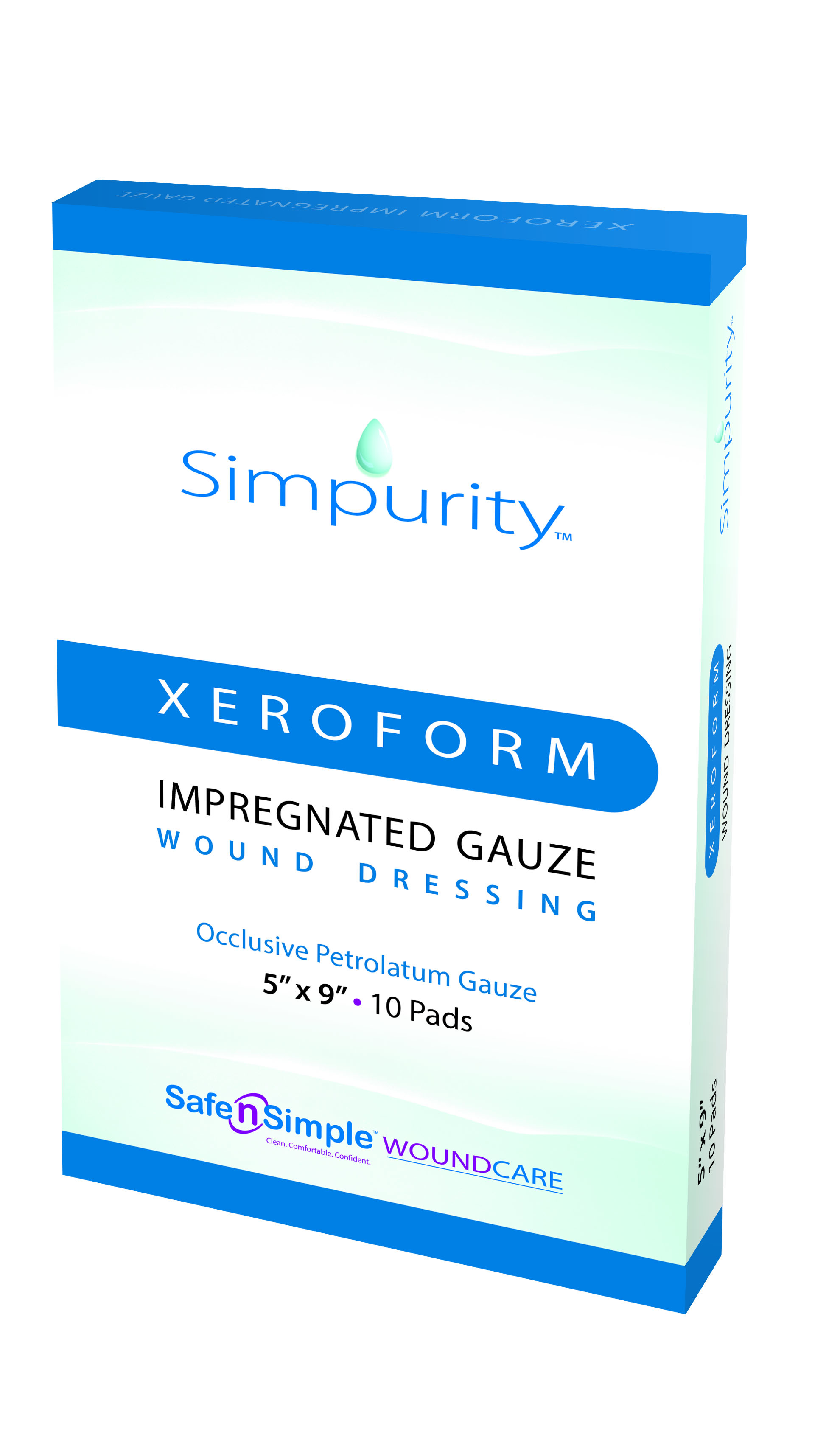Simpurity Xeroform Petrolatum Impregnated Gauze Wound Dressing, 5" x 9" RRSNS58859