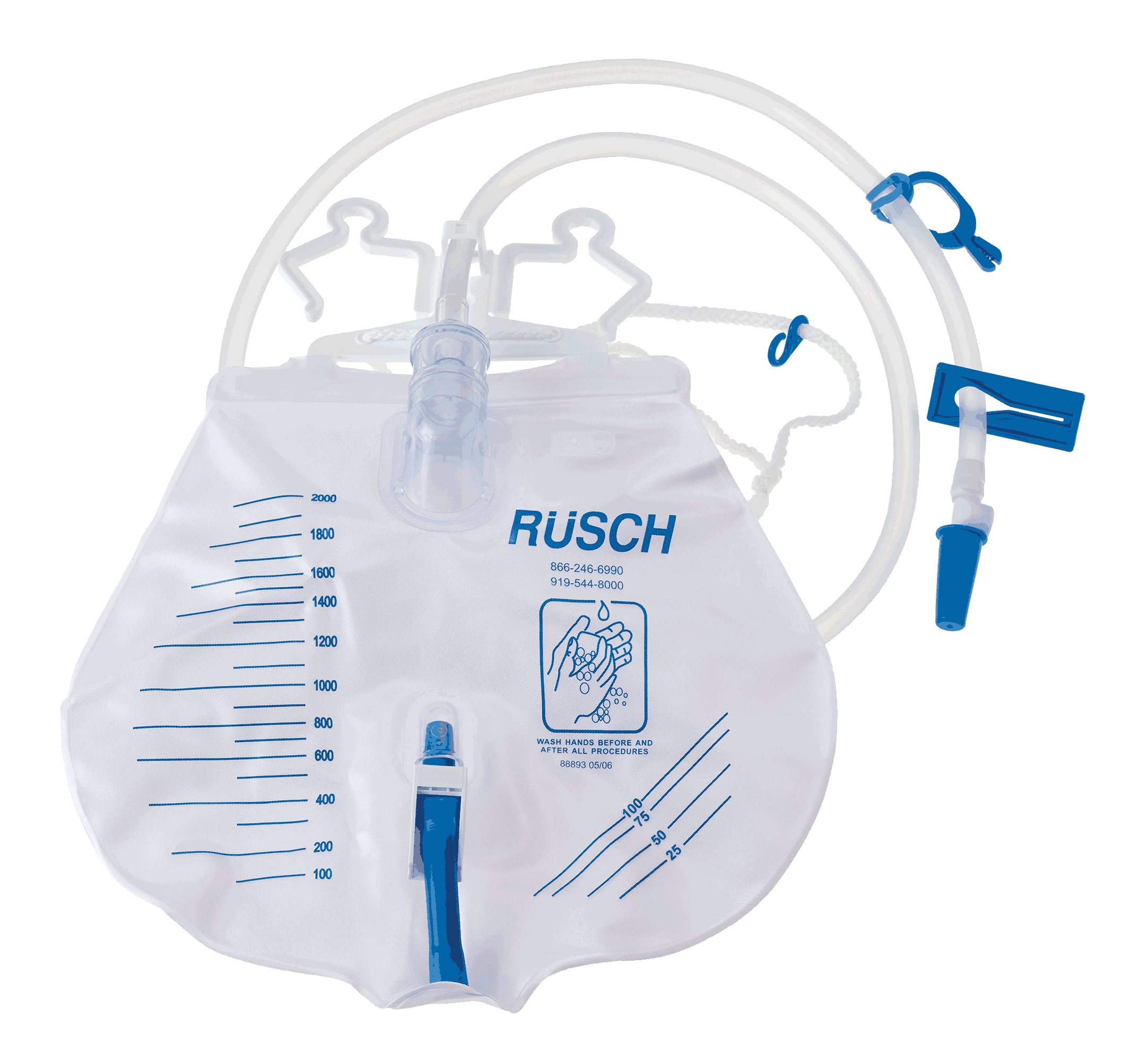 Bedside Urinary Drain Bag with Anti-Reflux Valve 2,000 mL RU390000