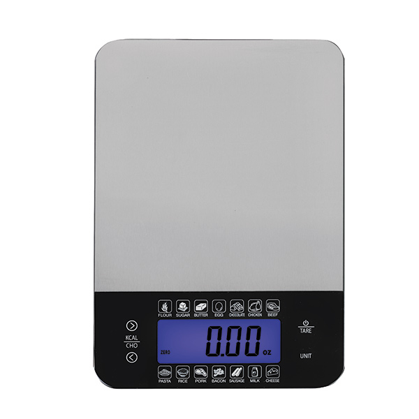 SmartHeart Digital Kitchen Food Scale with Calorie & Carb Calculator, Stainless Steel VER19108