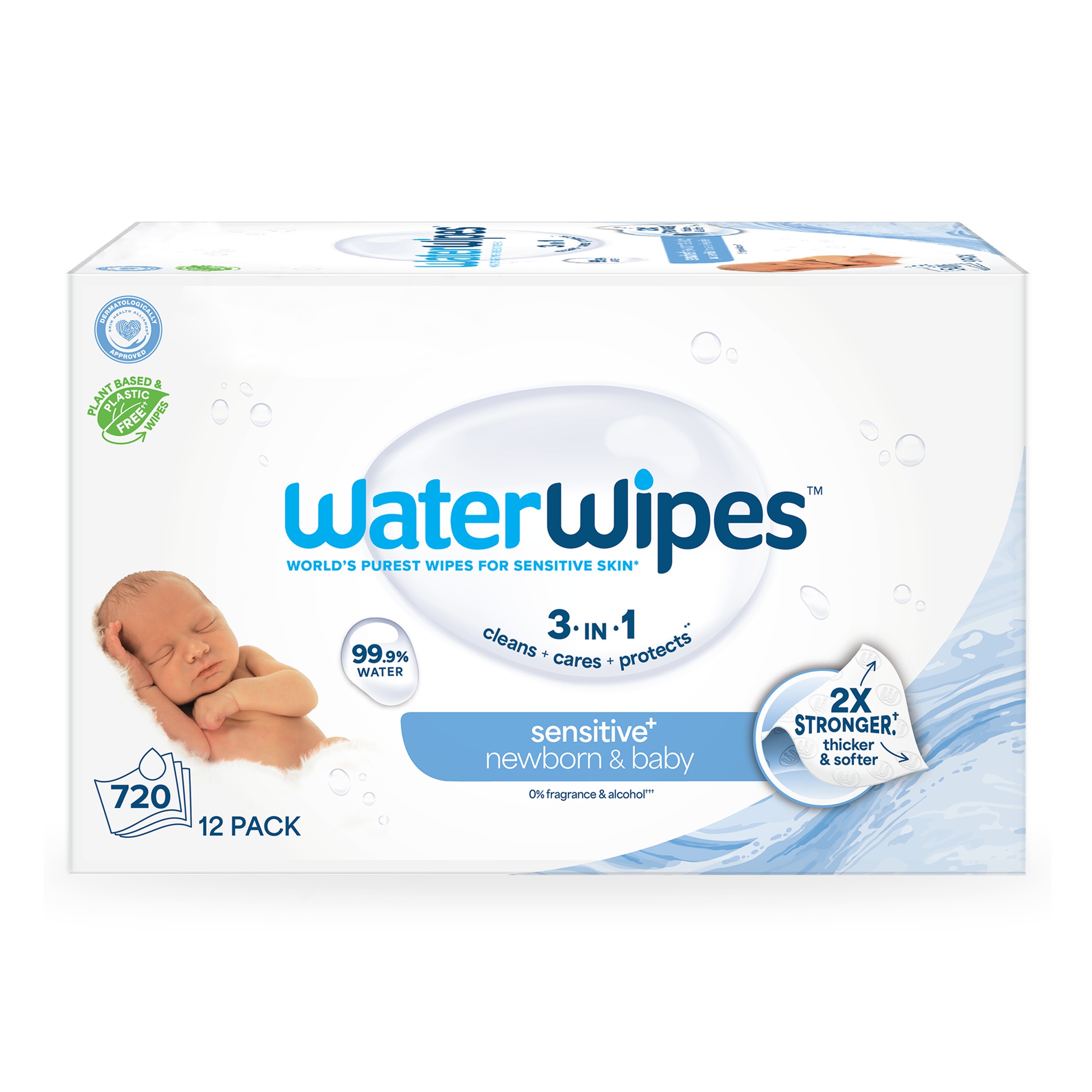 WaterWipes Newborn & Baby Wipes, 720 Count (12 Packs) WWU100005