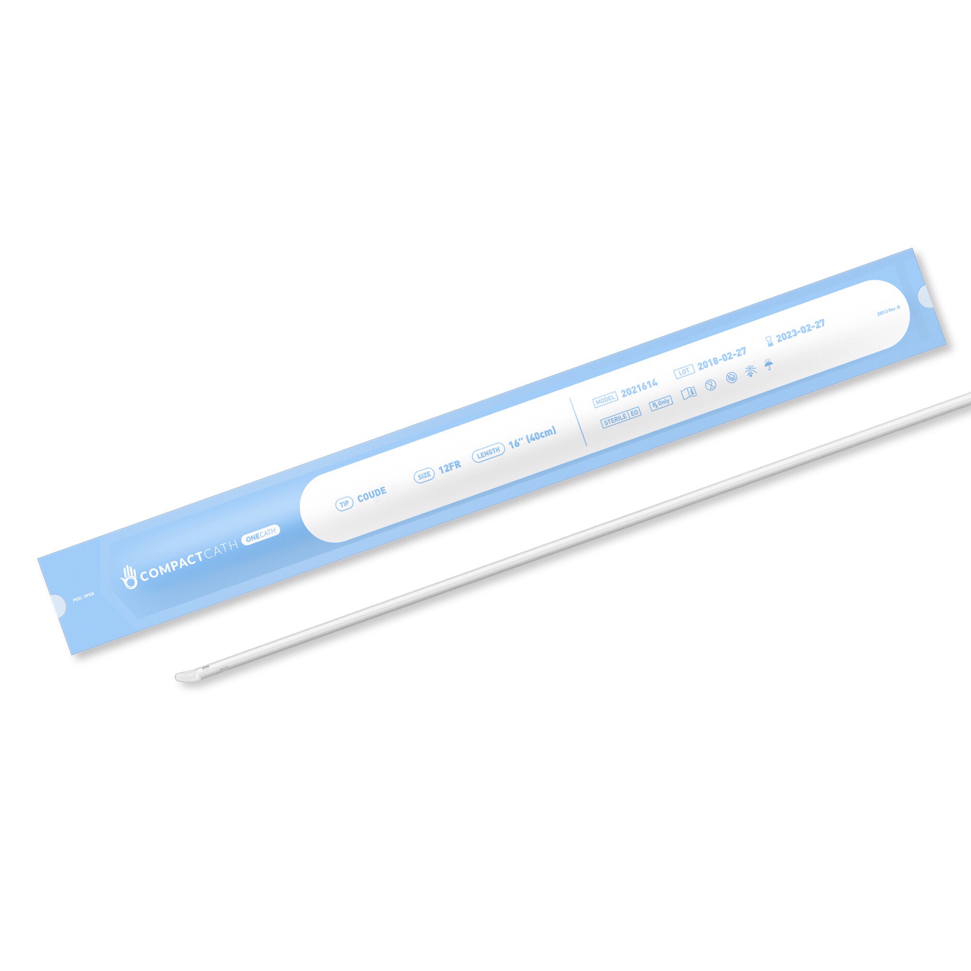 OneCath Intermittent Urinary Catheter, Coude Tip, 16 FR, 16" YY2021616