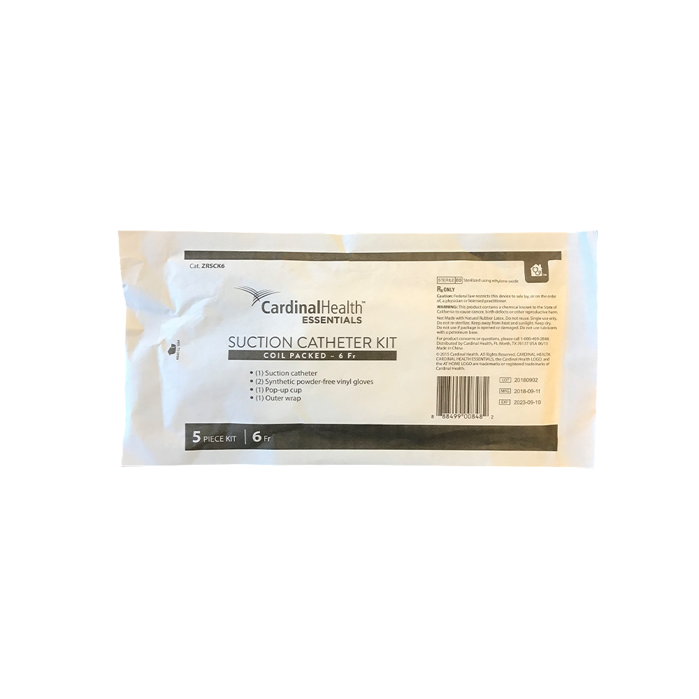 Cardinal Health Essentials Coil Packed Suction Catheter Kit 6 Fr ZRSCK6